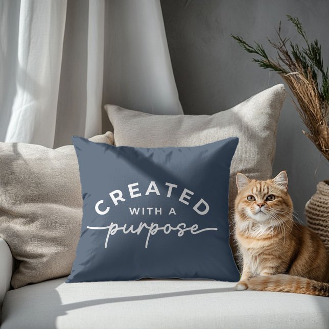 Navy Blue Christelijke offerte Sierkussen (Creator heeft geüpload)