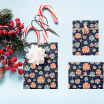 Navy Blue Christmas Snoep Pattern Inpakpapier Vel<br><div class="desc">Navy Blue Christmas Snoep Pattern Wrapping Paper Sheets</div>