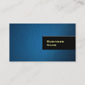 Navy Blue Circuit Layout Hi-tech Professional Visitekaartje (Voorkant)