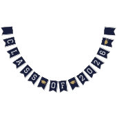 Navy Blue Class Of 2026 Graduation Party Vlaggetjes (Alle)