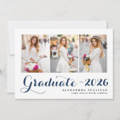 Navy Blue Class van 2025 Fotocollage Afstuderen Kaart (Voorkant)