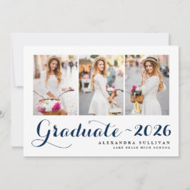 Navy Blue Class van 2025 Fotocollage Afstuderen Kaart