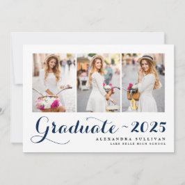 Navy Blue Class van 2025 Fotocollage Afstuderen Kaart
