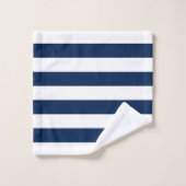 Navy Blue Classic Anchor Monogram Bad Handdoek (Wasdoekje)