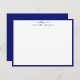 Navy Blue Classic Border Note Kaart Notitiekaartje