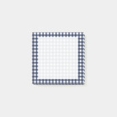 Navy Blue Classic Gingham Check Pset Post-it® Notes (Voorkant)