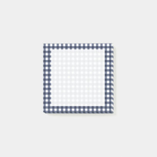 Navy Blue Classic Gingham Check Pset Post-it® Notes