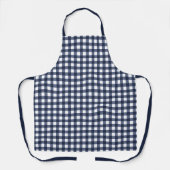 Navy Blue Classic Gingham Check Pset Schort (Voorkant)