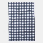 Navy Blue Classic Gingham Check Pset Theedoek (Verticaal)