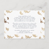 Navy Blue Classic Gouden kuif bruiloft details Informatiekaartje (Achterkant)