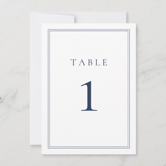 Navy Blue Classic minimalist Wedding (Achterkant)