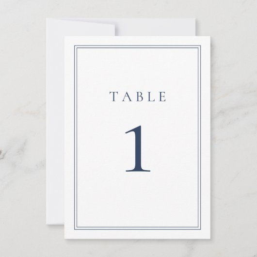 Navy Blue Classic minimalist Wedding (Voorkant)