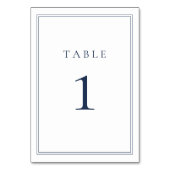 Navy Blue Classic minimalist Wedding Kaart (Achterkant)