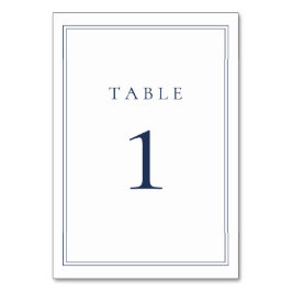 Navy Blue Classic minimalist Wedding Kaart