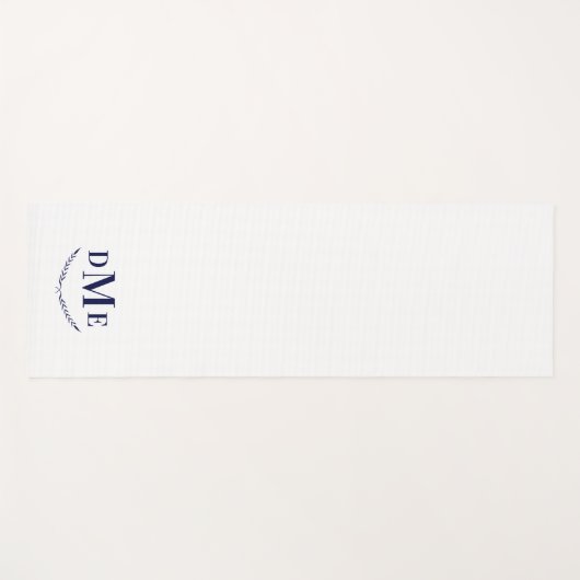 Navy Blue Classic Monogram Oefening Yogamat (Voorkant (horizontaal))