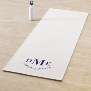 Navy Blue Classic Monogram Oefening Yogamat