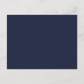 Navy Blue Classic Simple Elegance Accommodations Informatiekaartje (Achterkant)