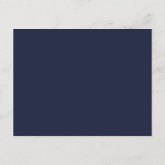 Navy Blue Classic Simple Elegance Accommodations Informatiekaartje (Achterkant)