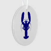 Navy Blue Coastal Decor Lobster Ornament (voorkant)