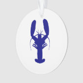Navy Blue Coastal Decor Lobster Ornament (voorkant)