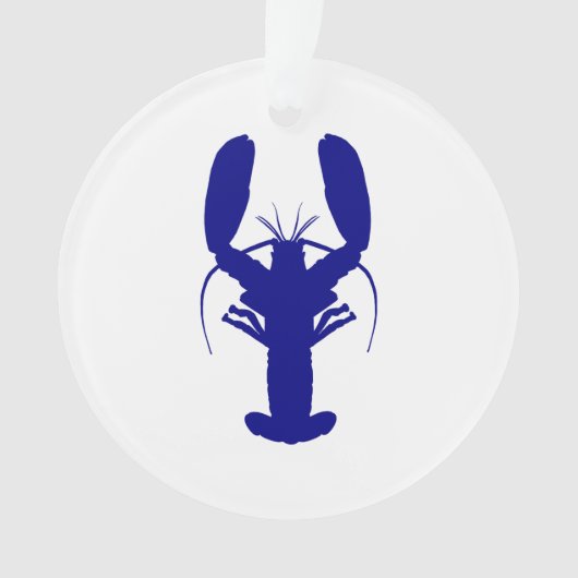 Navy Blue Coastal Decor Lobster Ornament (voorkant)