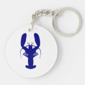 Navy Blue Coastal Decor Lobster Sleutelhanger (Achterkant)