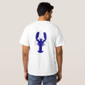 Navy Blue Coastal Lobster T-shirt (Achterkant volledig)