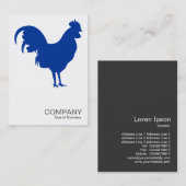 Navy Blue Cochle - White Visitekaartje (Voorkant / Achterkant)