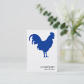 Navy Blue Cochle - White Visitekaartje (Staand voorkant)
