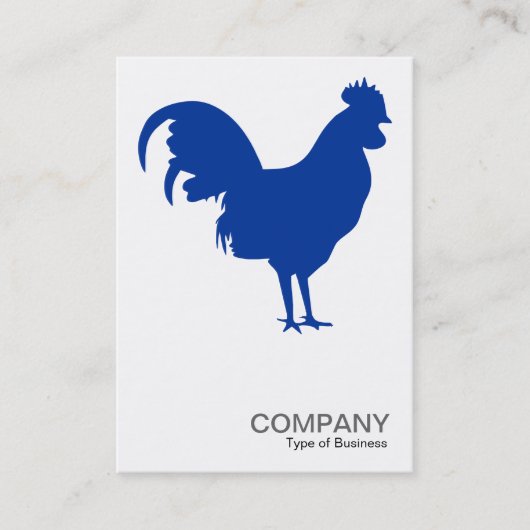 Navy Blue Cochle - White Visitekaartje (Voorkant)