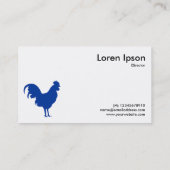 Navy Blue Cockersymbool - wit Visitekaartje (Achterkant)