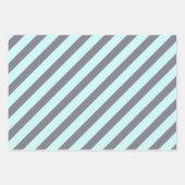 Navy Blue Color Stripe  Cute Inpakpapier Vel (Voorkant 2)