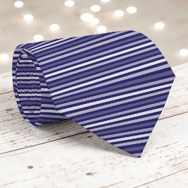 Navy Blue Color Stripes Necktie Stropdas