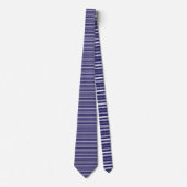 Navy Blue Color Stripes Necktie Stropdas (Voorkant)