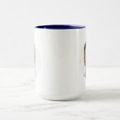 NAVY BLUE Combo-fotomok - Ronde frame Aangepaste m Mok (Midden)