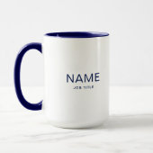 Navy Blue Combo Mug Styled With Custom Name Print Mok (Links)
