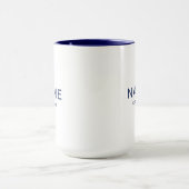 Navy Blue Combo Mug Styled With Custom Name Print Mok (Midden)
