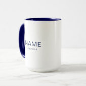 Navy Blue Combo Mug Styled With Custom Name Print Mok (Voorkant links)