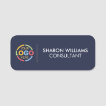 Navy Blue Company Business Logo Medewerker Magneti