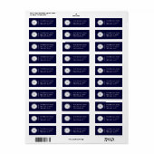Navy Blue Company Logo Clean Professional Brand  Etiket (Full Sheet)