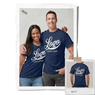 Navy Blue Company Logo Swag Business Mannen Vrouwe T-shirt