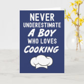 Navy Blue Cooking Cards For Baby Boy For Kids Cook Kaart (Gele Bloem)