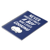 Navy Blue Cooking Gifts For Baby Boy For Kids Chef Notitieboek (Linkerzijde)