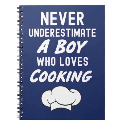 Navy Blue Cooking Gifts For Baby Boy For Kids Chef Notitieboek (Voorkant)