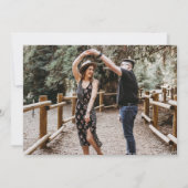 Navy Blue Coral Burgundy Floral Photo Wedding Save The Date (Achterkant)