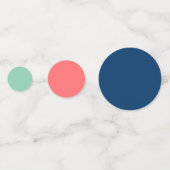 Navy Blue Coral Pink Rustic Wedding Watermelon Confetti (Achterkanten)