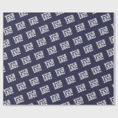 Navy Blue Corporate Business Logo-inpakpapier Cadeaupapier (Vlak)