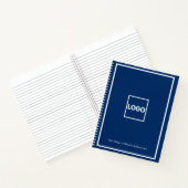 Navy Blue Corporate Logo Company Notitieboek (Binnen)