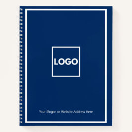 Navy Blue Corporate Logo Company Notitieboek