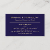 Navy Blue Corporate Professional Visitekaartje (Voorkant)